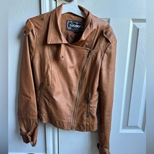 Sugarfly leather jacket; size medium. Slight wear on the shoulders